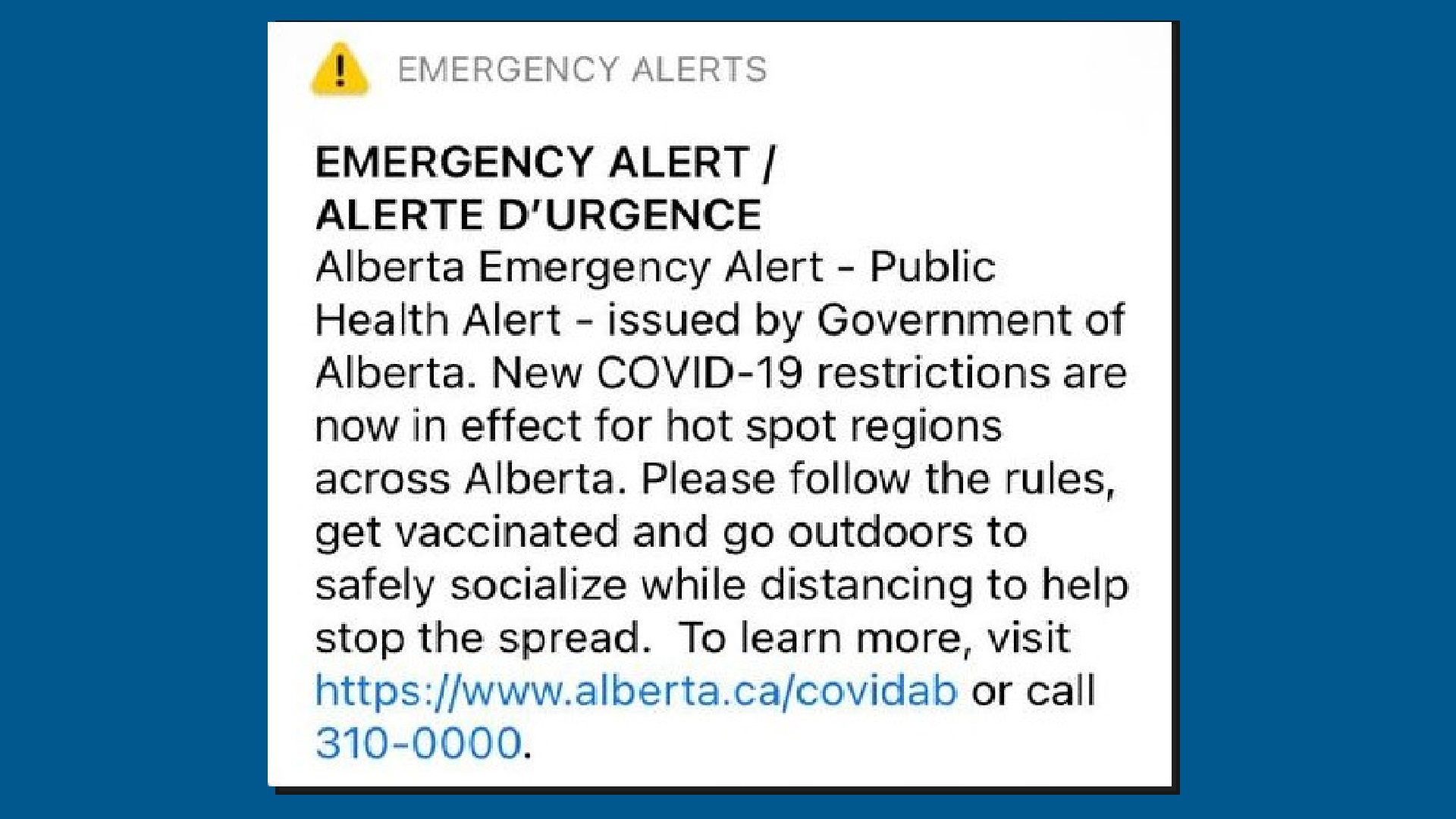 Alberta promptly issues emergency alert 14 months later - The Beaverton