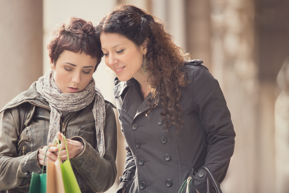 Lesbian pair grocery shopping not aware their existence is a political assertion