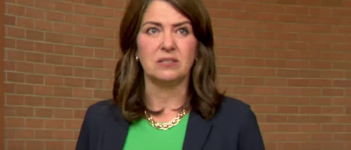 Danielle Smith looking angry