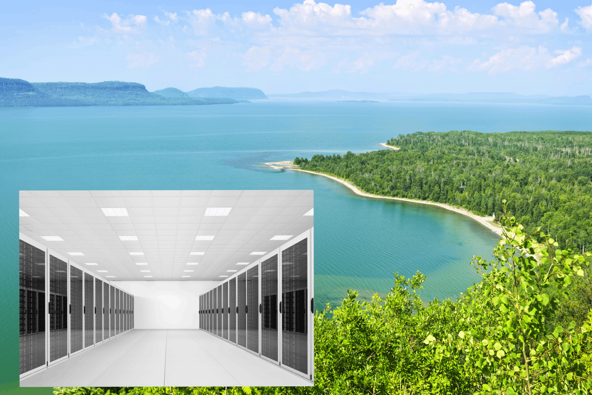 Data centre proponents say facility will run on solar power and all of Lake Superior