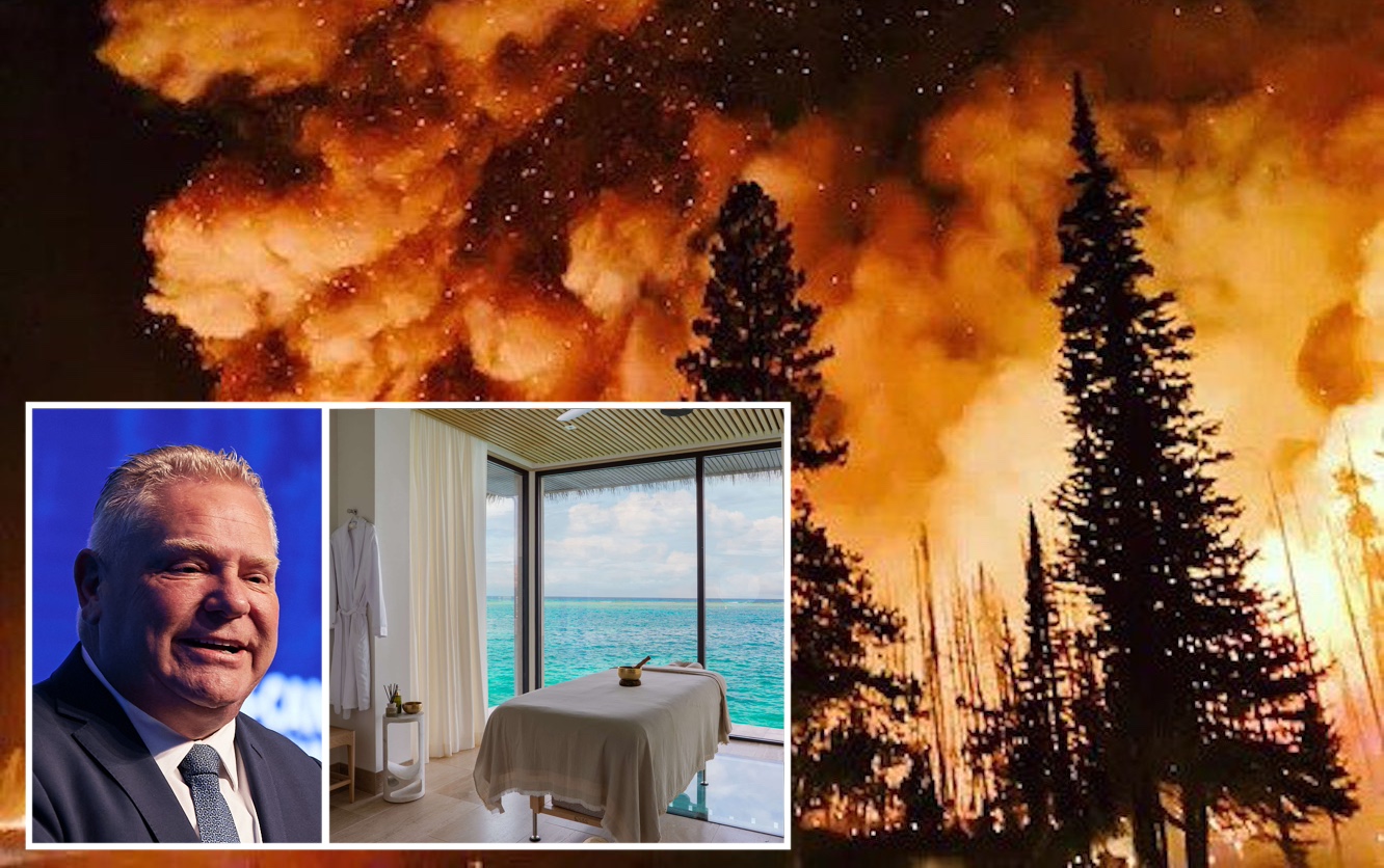 Doug Ford vows to fight wildfires by building as many new spas as necessary